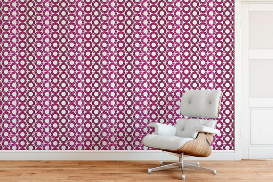 Geometric Mercury Magenta Wallpaper