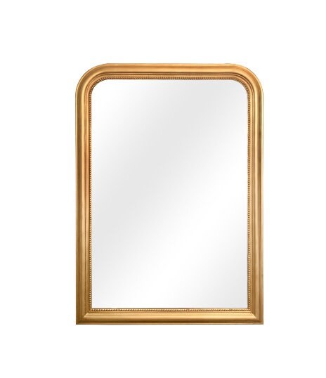 Traditional Arched Decorative &#39;Duparc&#39; Wall Mirror - Hand Painted Solid Wood Frame - Modern Mirror