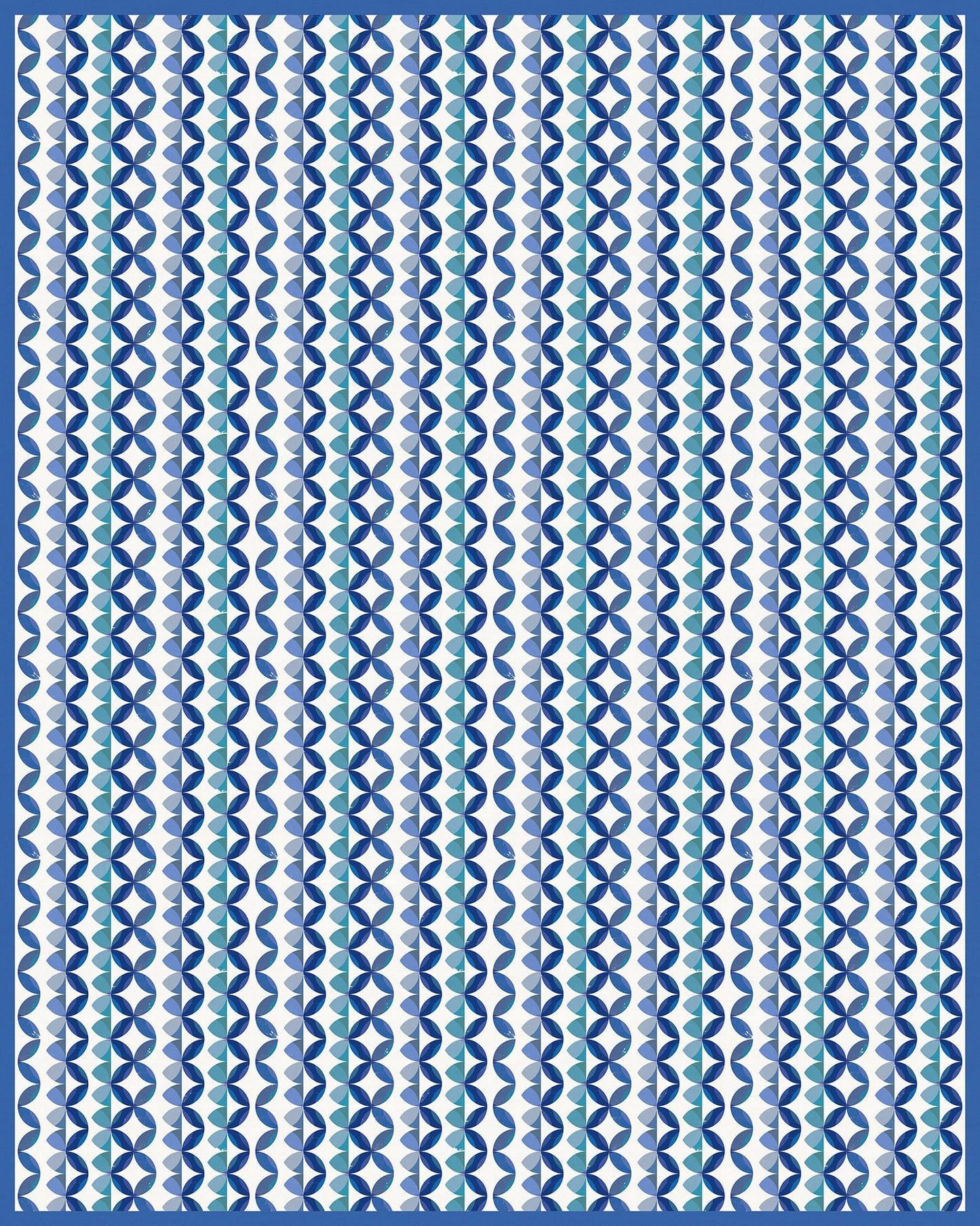 Ripple Indoor/Outdoor Washable Floor Covering - Blue Modern Coastal - 2-Ply Vinyl with Non-Slip Latex Backing