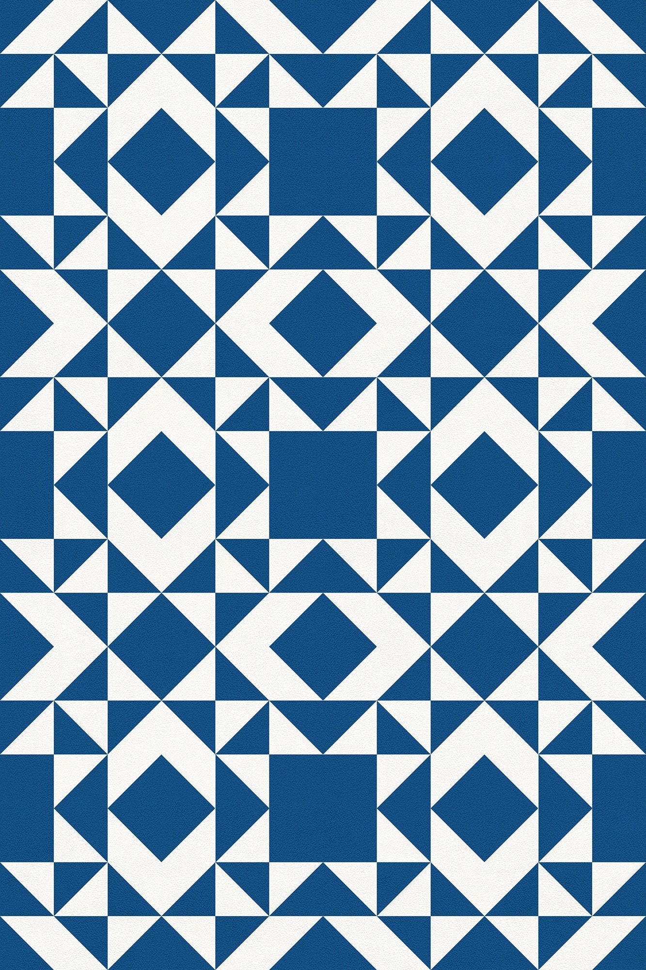 Cheyenne Versatile Indoor/Outdoor Washable Rug - Blue Southwestern Geometric - Vinyl with Non-Slip Latex Backing