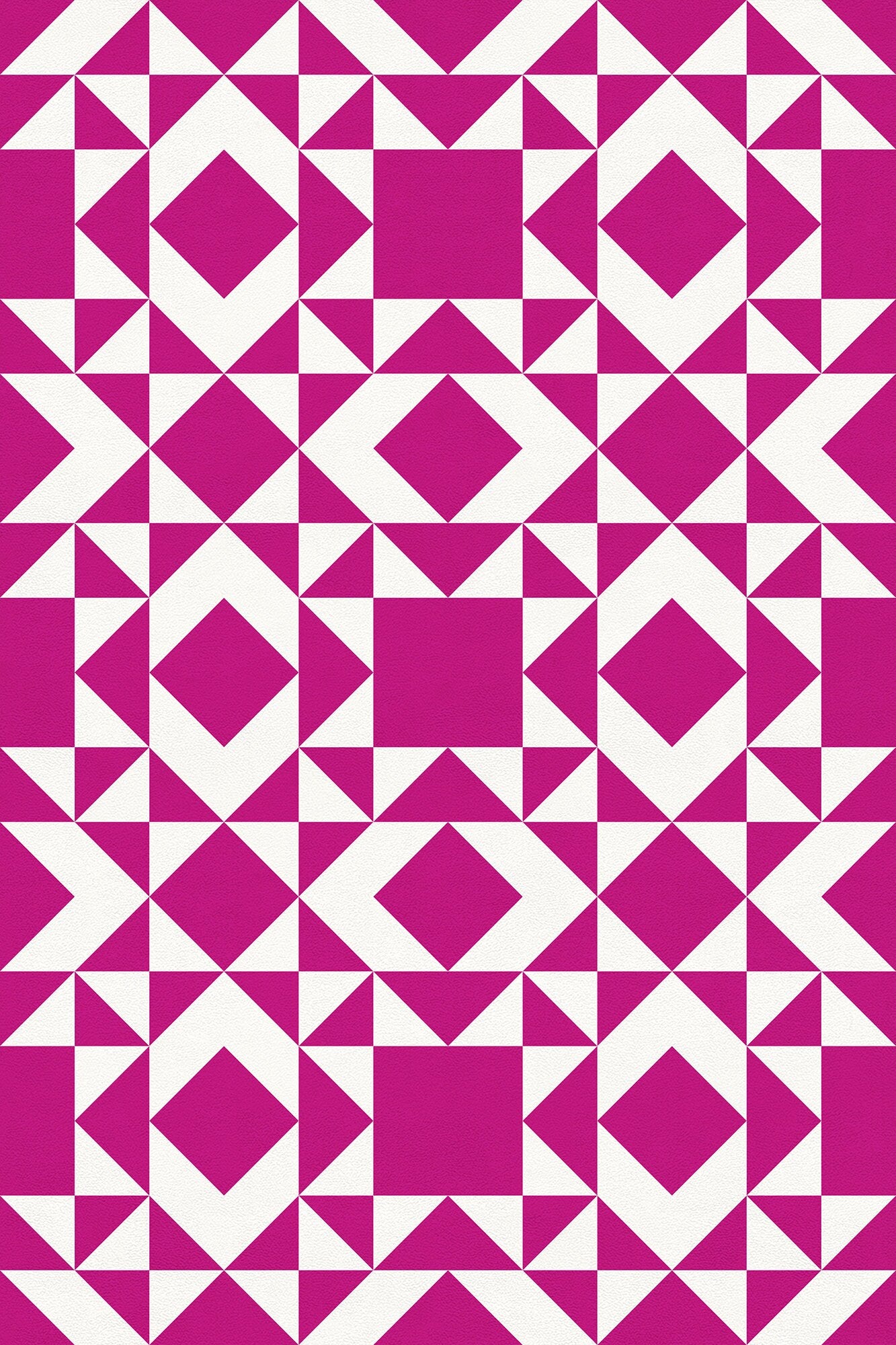 Sundance Indoor/Outdoor Washable Floor Covering - Pink Southwestern Geometric - 2-Ply Vinyl with Non-Slip Latex Backing