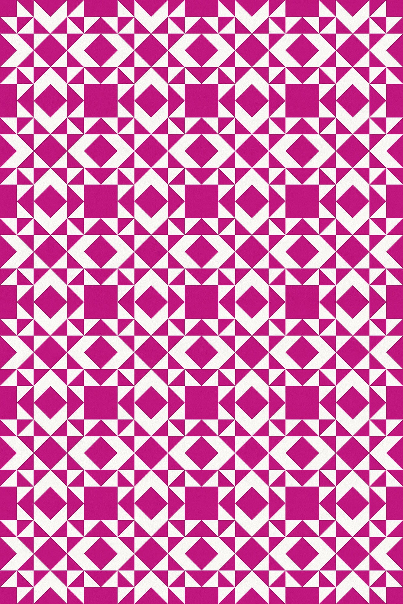 Sundance Indoor/Outdoor Washable Floor Covering - Pink Southwestern Geometric - 2-Ply Vinyl with Non-Slip Latex Backing