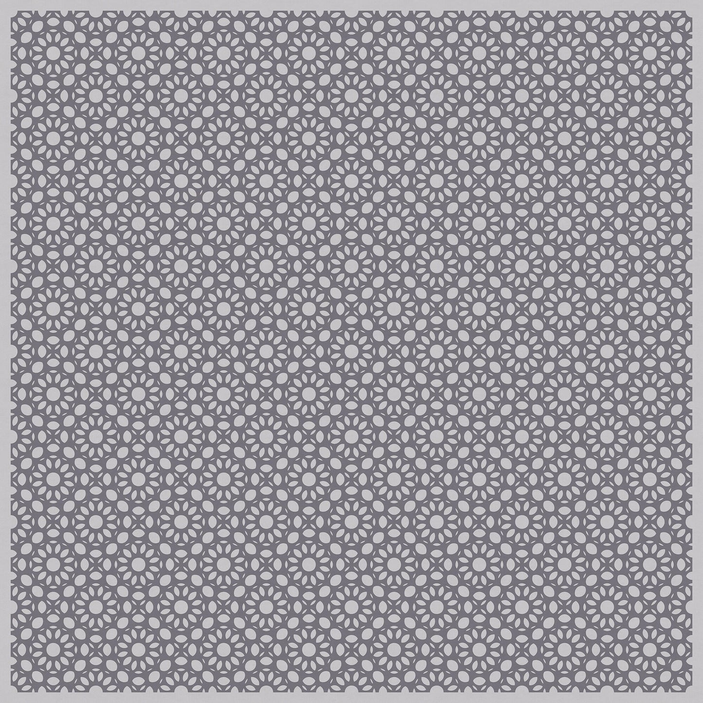 Dahlia Square Versatile Indoor/Outdoor Washable Rug - Modern Farmhouse Gray Geometric - Vinyl with Non-Slip Latex Backing