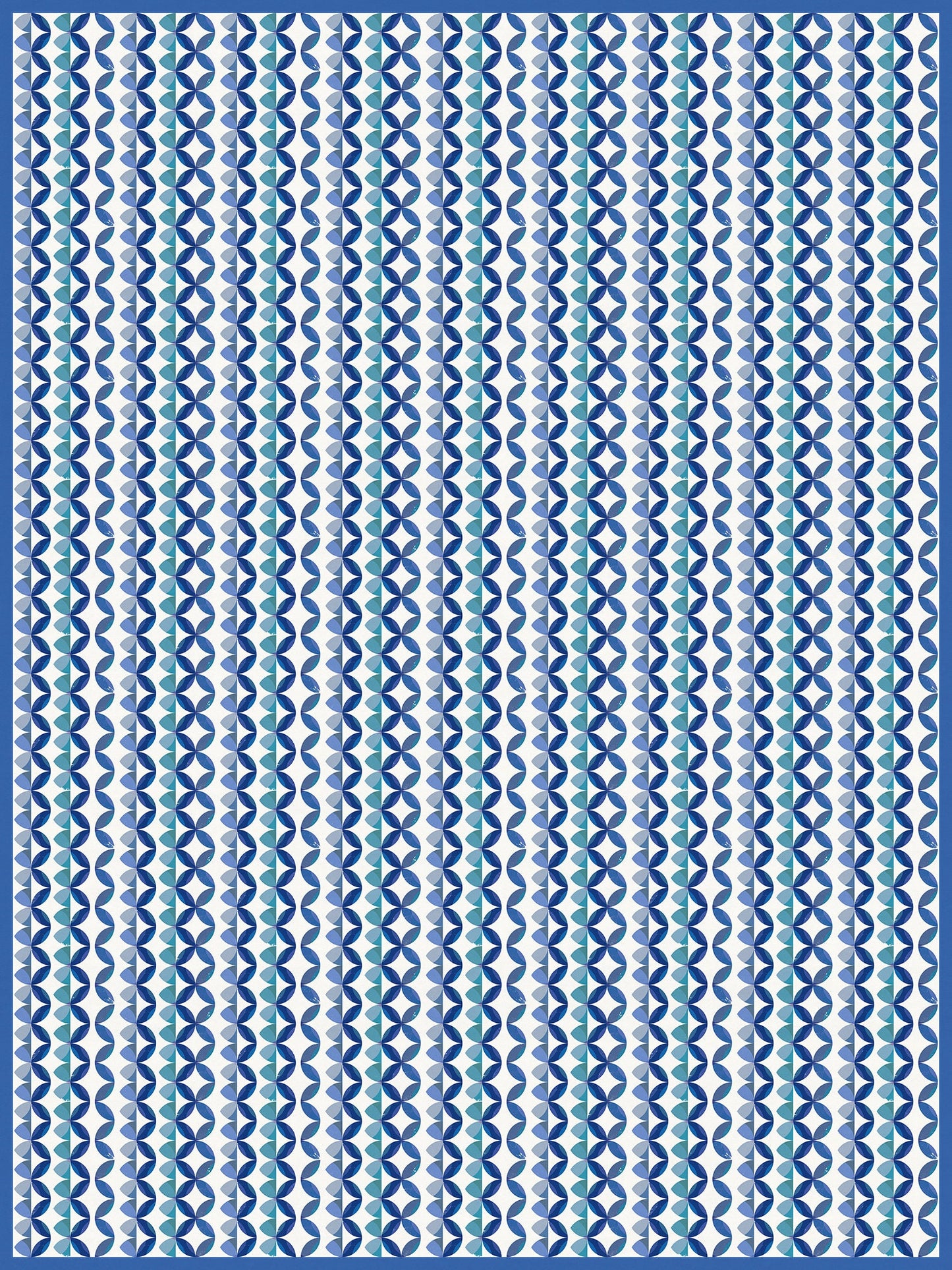 Ripple Indoor/Outdoor Washable Floor Covering - Blue Modern Coastal - 2-Ply Vinyl with Non-Slip Latex Backing