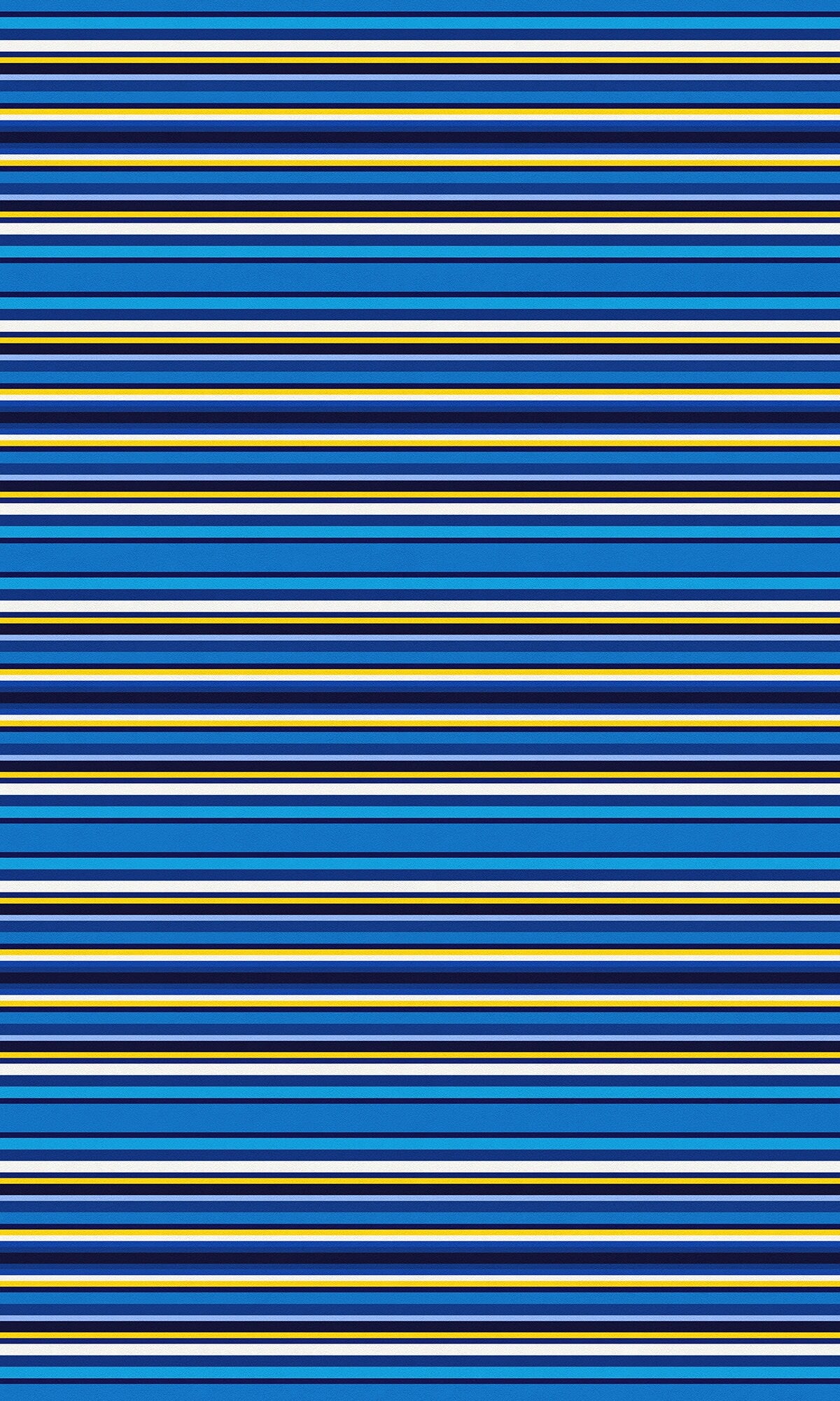 Blue Cabana Stripes Versatile Indoor/Outdoor Washable Rug - Blue, Yellow Modern Coastal Stripes - Vinyl with Non-Slip Latex Backing