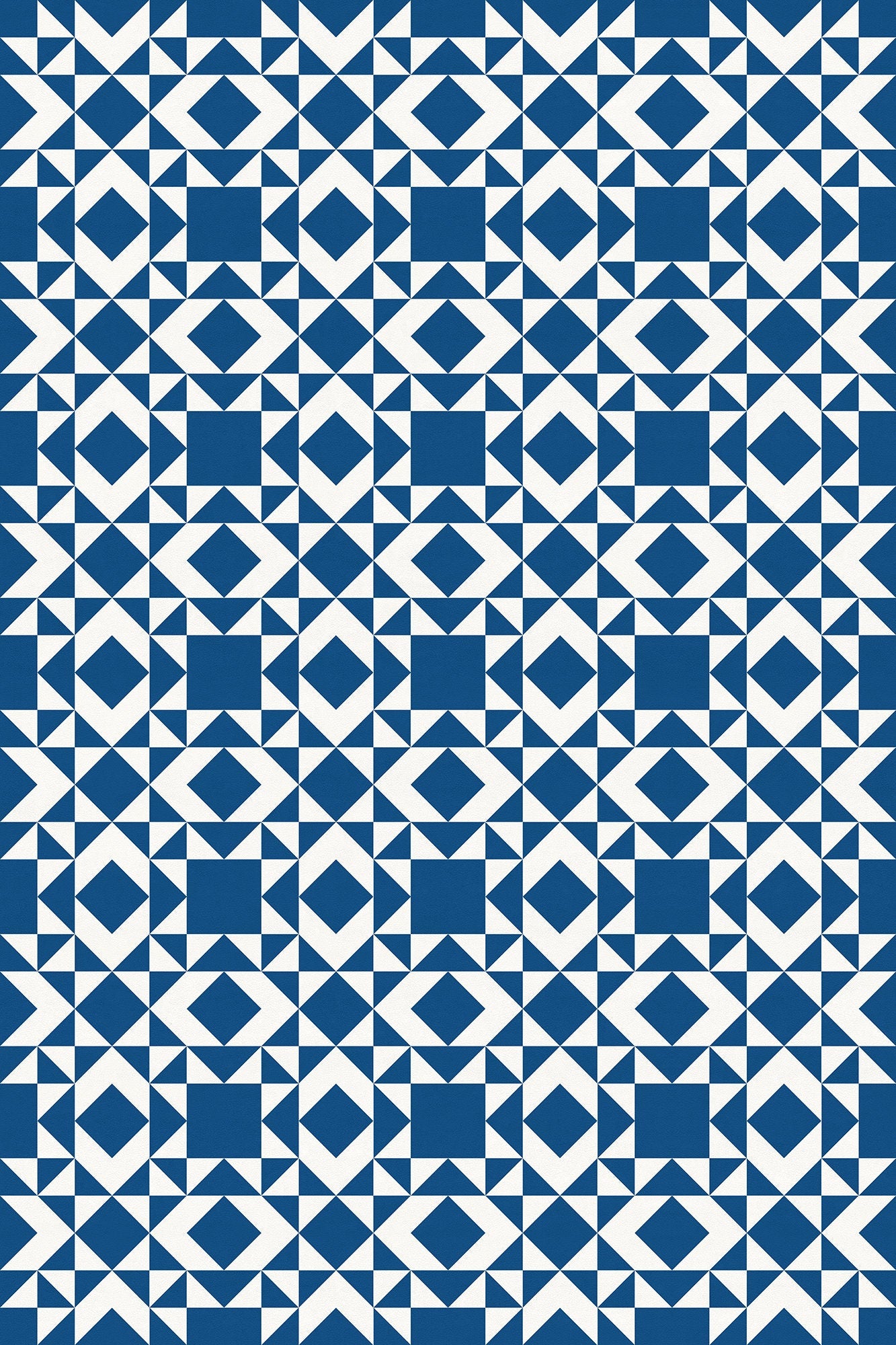 Cheyenne Versatile Indoor/Outdoor Washable Rug - Blue Southwestern Geometric - Vinyl with Non-Slip Latex Backing