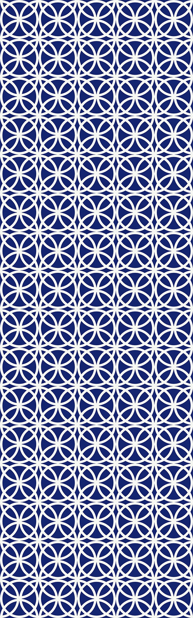 Chicago Versatile Indoor/Outdoor Washable Rug - Modern, Contemporary Navy Blue Geometric - Vinyl with Non-Slip Backing