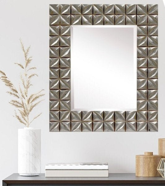 Crystal Silver Large Decorative Wall Mirror