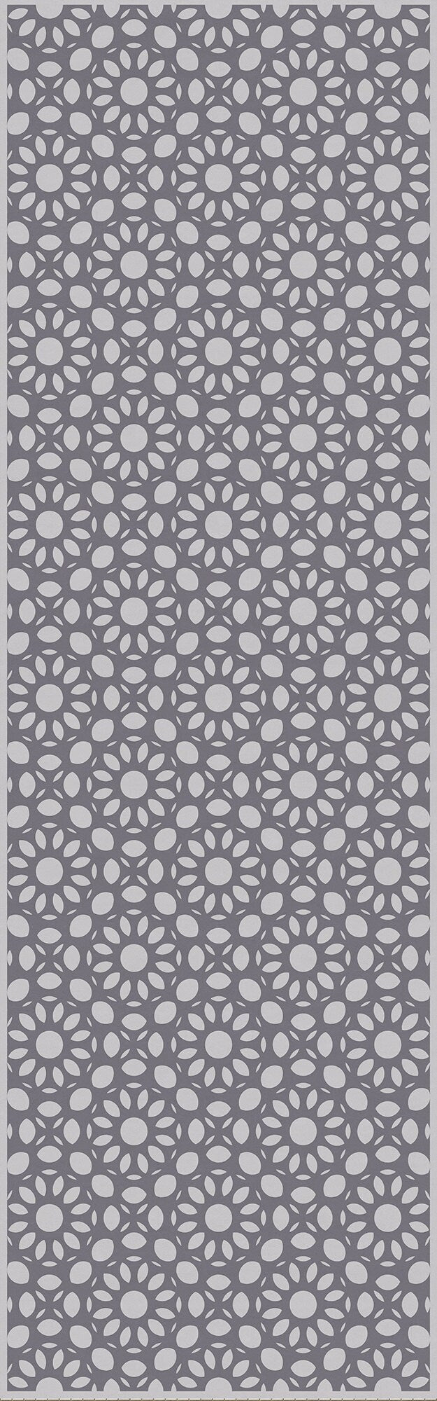 Dahlia Versatile Indoor/Outdoor Washable Rug - Rectangle Farmhouse Geometric Gray - Vinyl with Non-Slip Latex Backing