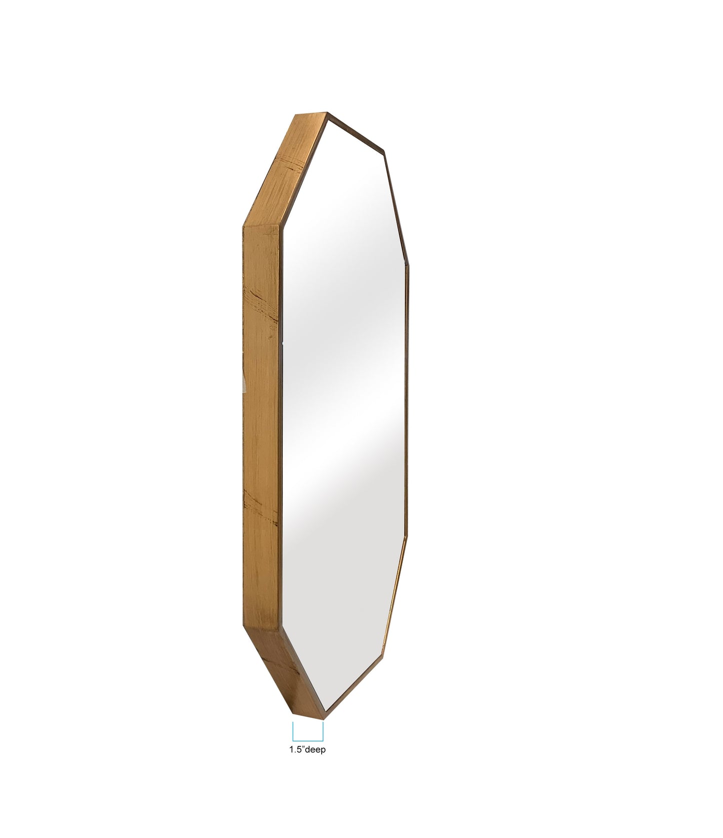 Mia Modern Octagon Gold Frame Wall Mirrors