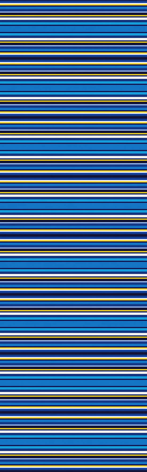 Blue Cabana Stripes Versatile Indoor/Outdoor Washable Rug - Blue, Yellow Modern Coastal Stripes - Vinyl with Non-Slip Latex Backing