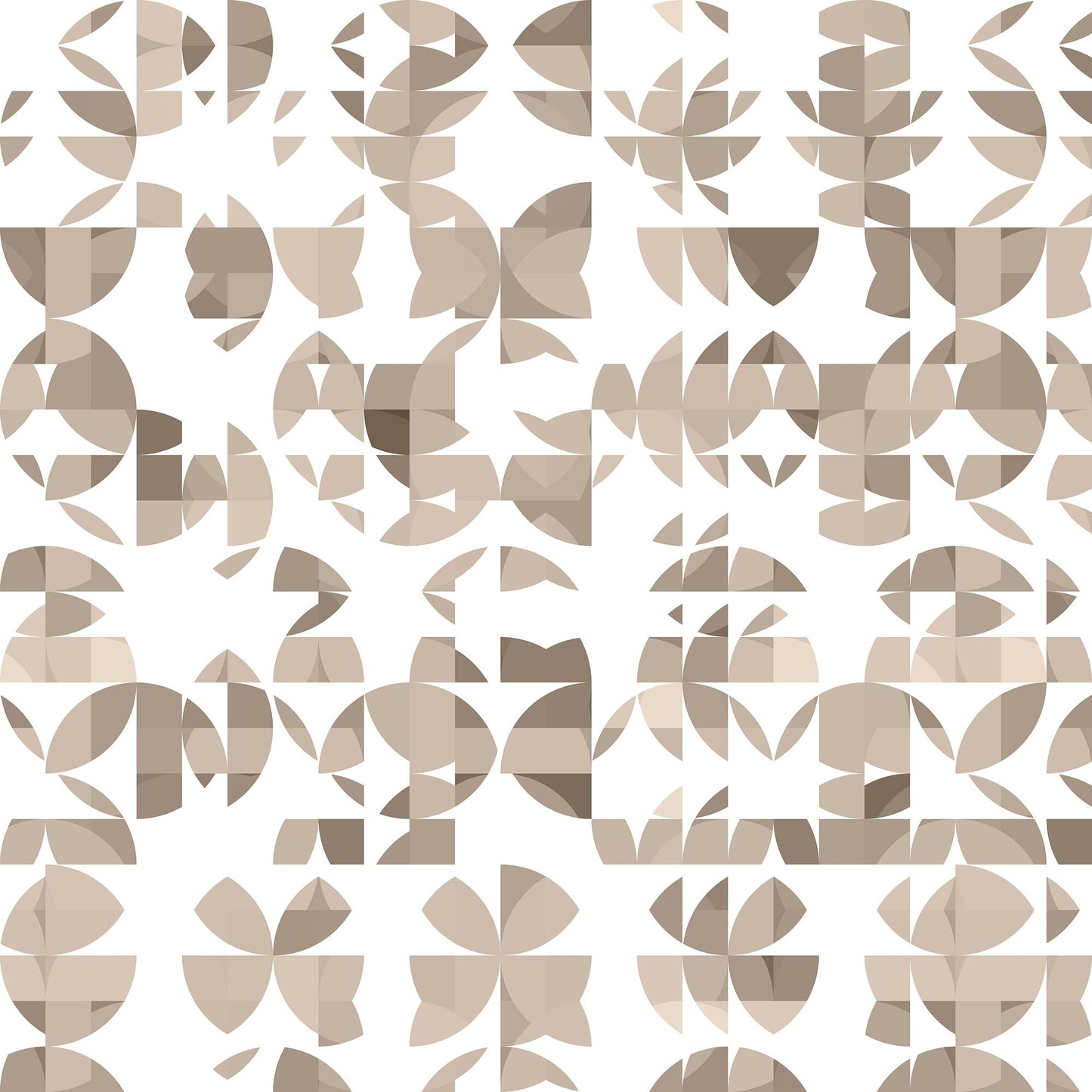 Succulent Boho/Farmhouse Peel and Stick Wallpaper - Brown Geometric - Water-Resistant Embossed Vinyl Canvas