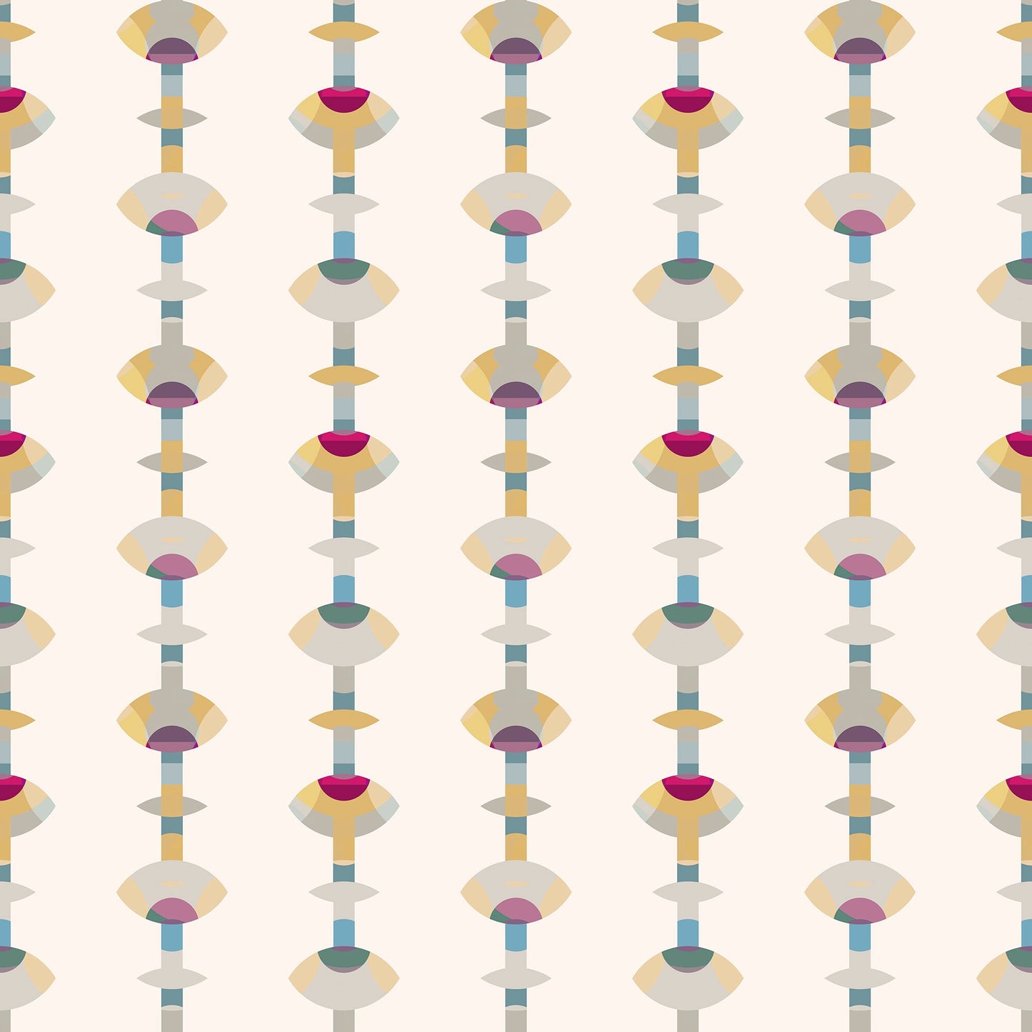 Needle Drop Mid-Century Peel and Stick Wallpaper - Multi-Color Striped - Water-Resistant Embossed Vinyl Canvas