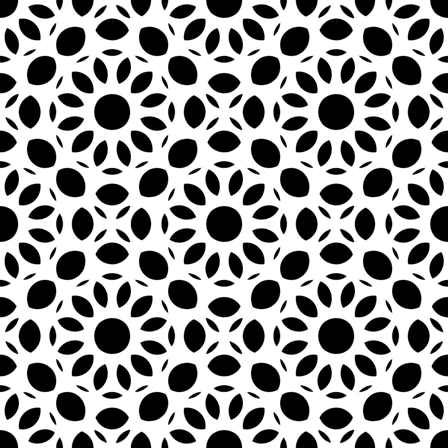 Dahlia Modern Farmhouse Peel and Stick Wallpaper - Black Mosaic - Water-Resistant Embossed Vinyl Canvas