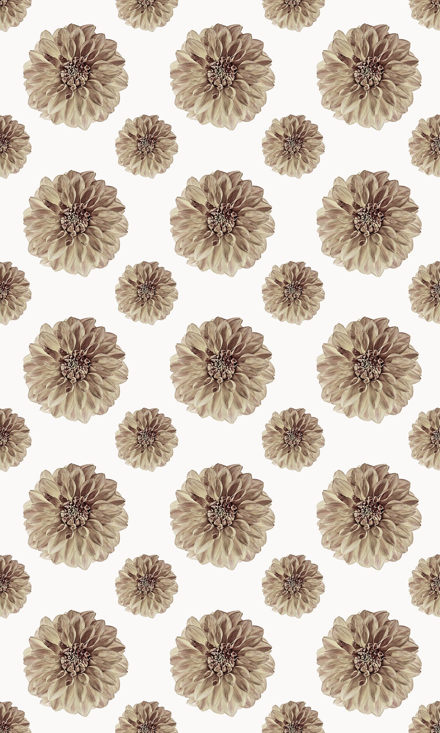 Flora in Sepia Versatile Indoor/Outdoor Floor Covering - Country Farmhouse Tan Floral - Vinyl with Non-Slip Latex Backing