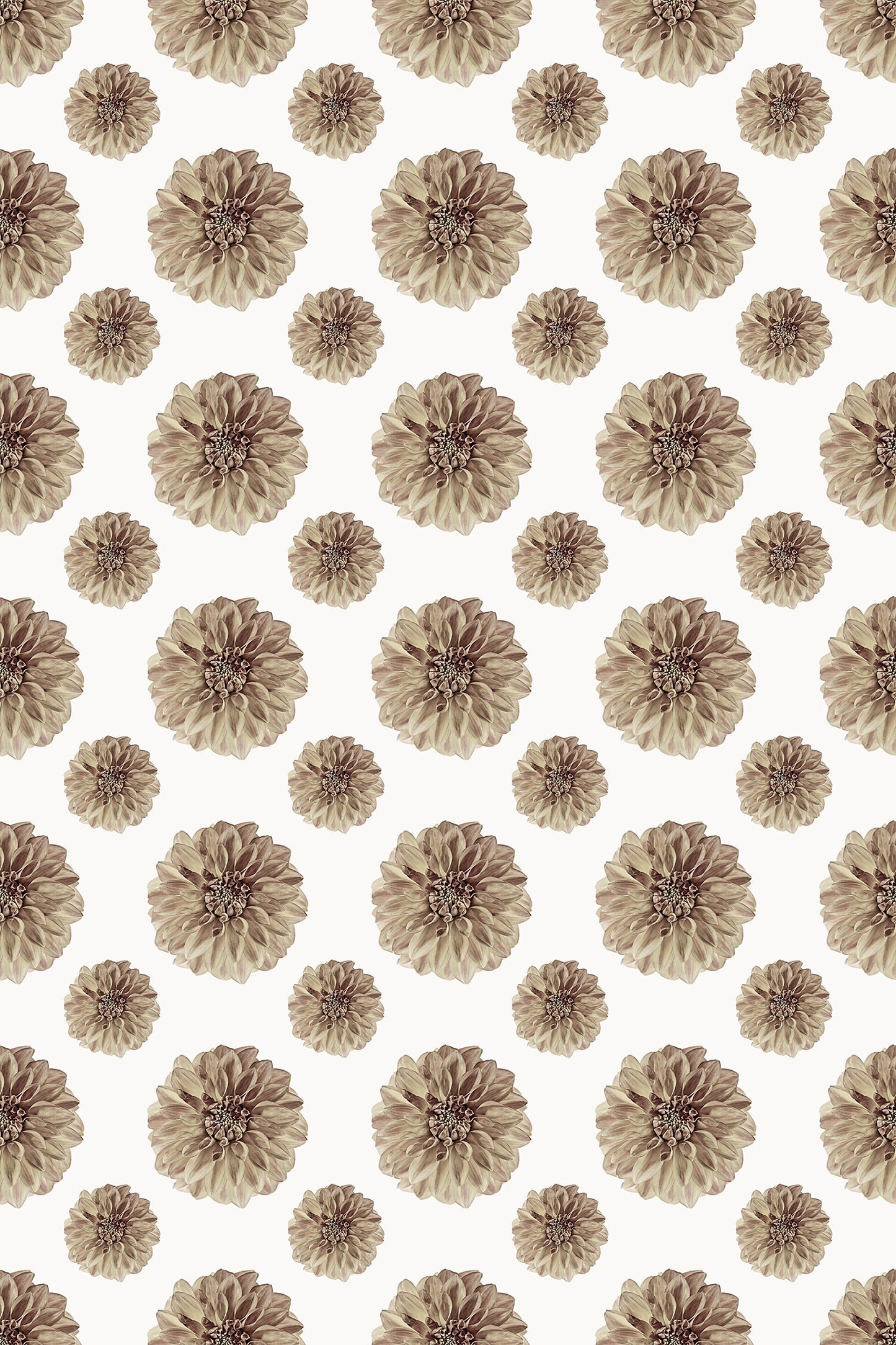 Flora in Sepia Versatile Indoor/Outdoor Floor Covering - Country Farmhouse Tan Floral - Vinyl with Non-Slip Latex Backing