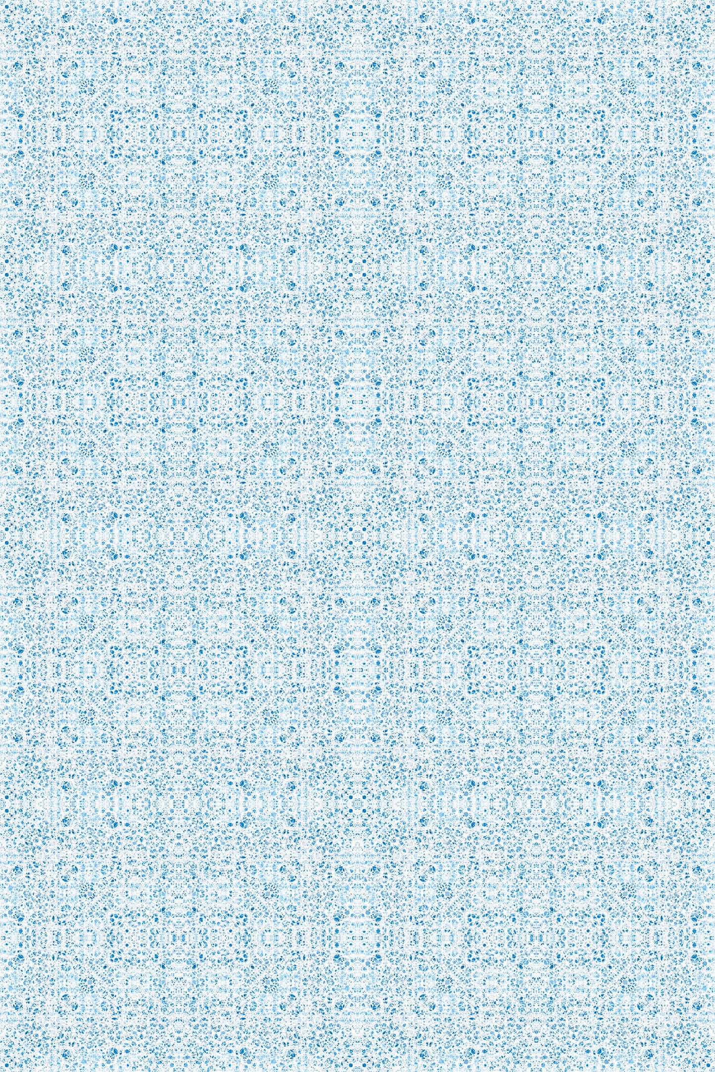 Poppies in Blue Indoor/Outdoor Floor Covering - French Country - 2-Ply Vinyl with Non-Slip Latex Backing