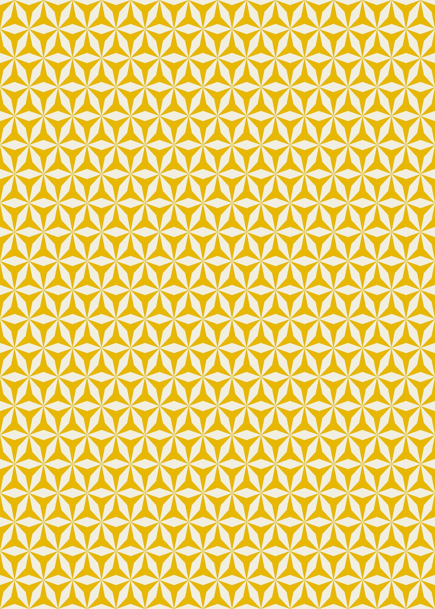 Origami in Yellow Indoor/Outdoor Floor Covering - Mid-Century Geometric - 2-Ply Vinyl with Non-Slip Latex Backing