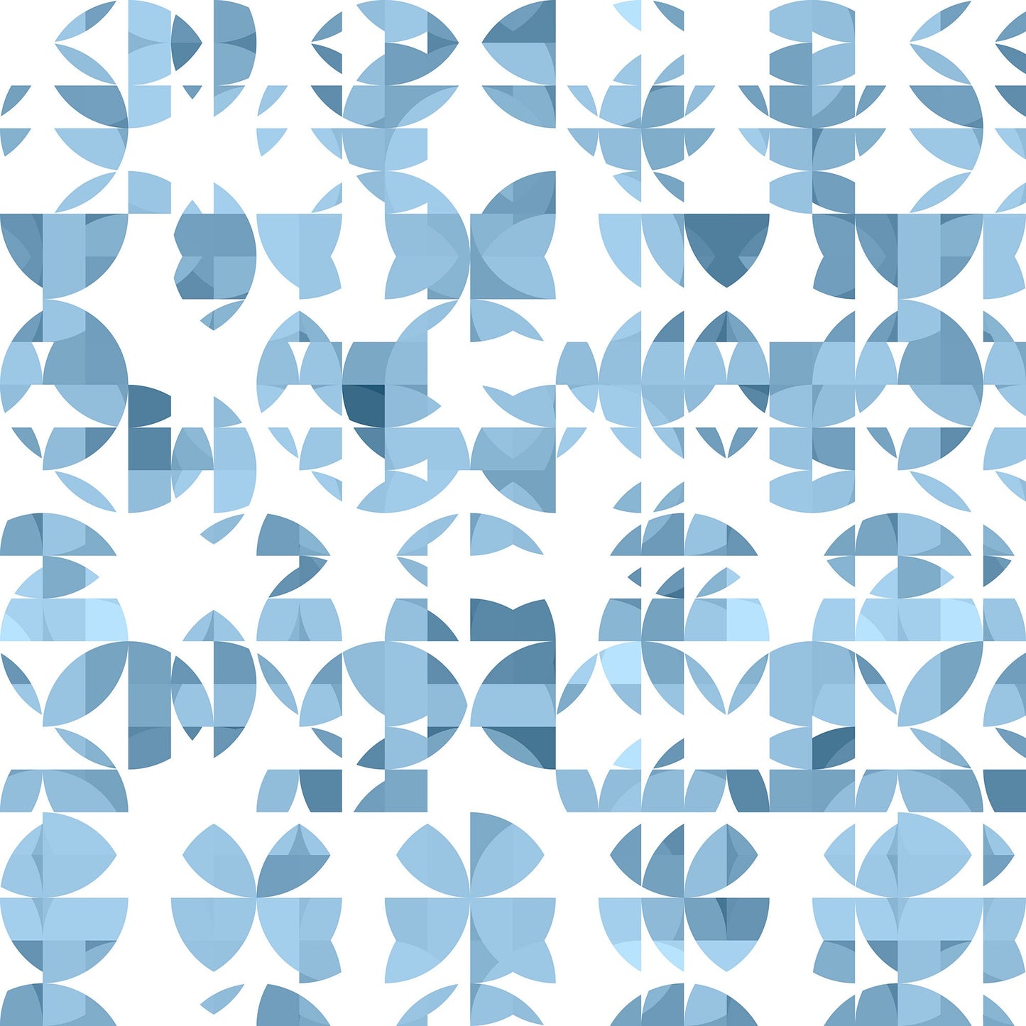 Succulent Blue Vinyl Canvas Wallpaper - Mid-Century Abstract Design - Removable Water-Resistant Peel & Stick Wallpaper Panel