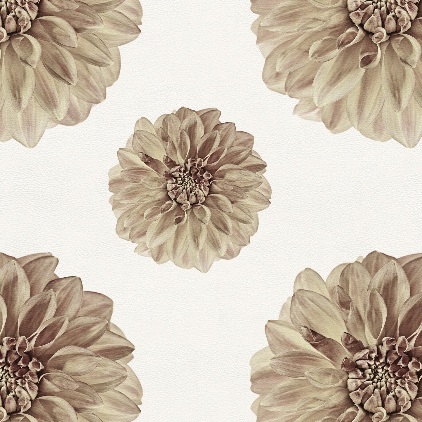 Flora in Sepia Versatile Indoor/Outdoor Floor Covering - Country Farmhouse Tan Floral - Vinyl with Non-Slip Latex Backing