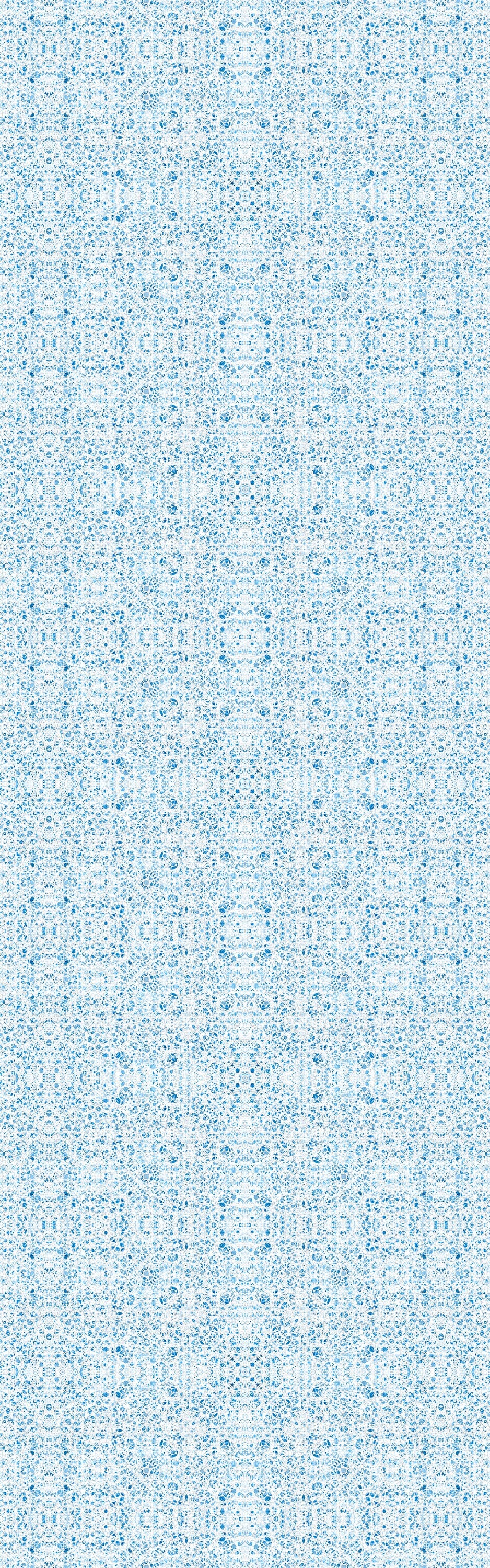 Poppies in Blue Indoor/Outdoor Floor Covering - French Country - 2-Ply Vinyl with Non-Slip Latex Backing