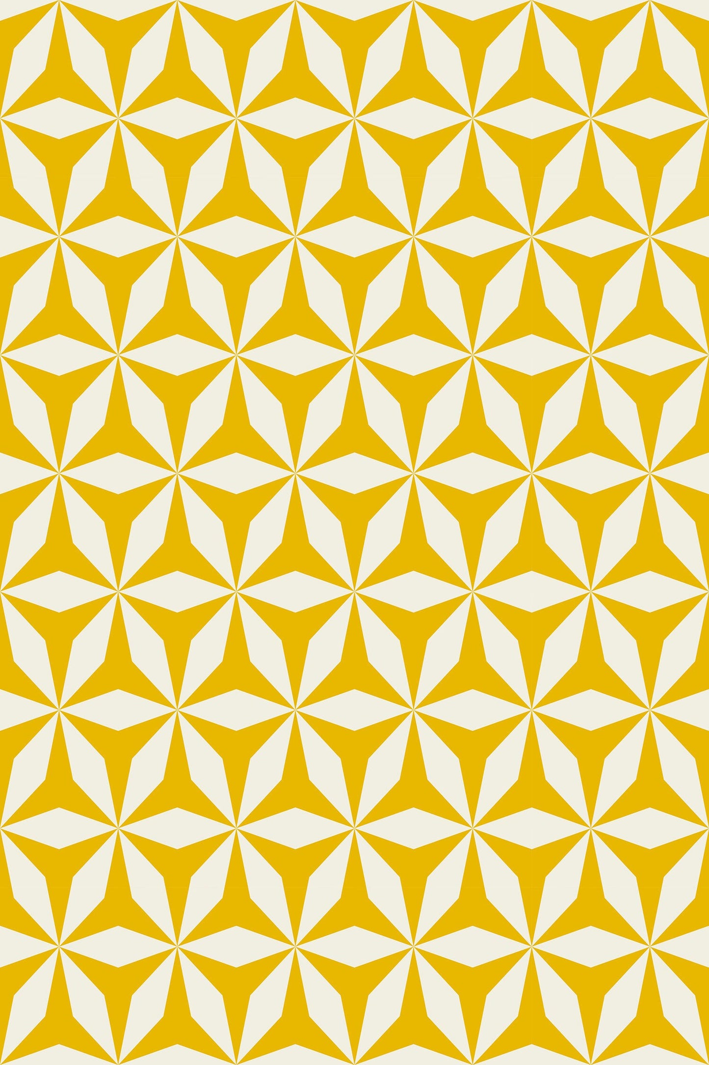 Origami in Yellow Indoor/Outdoor Floor Covering - Mid-Century Geometric - 2-Ply Vinyl with Non-Slip Latex Backing