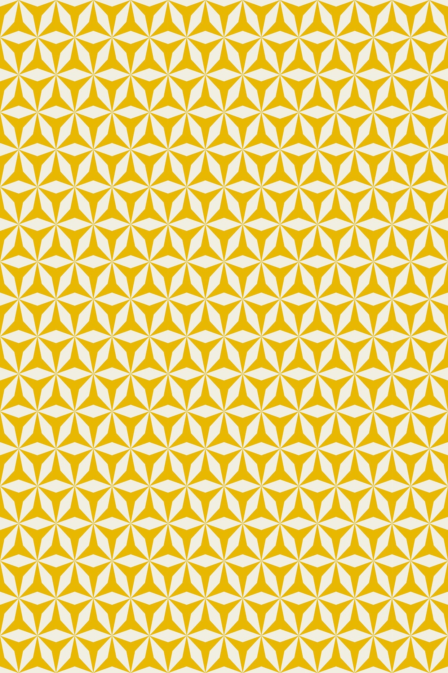 Origami in Yellow Indoor/Outdoor Floor Covering - Mid-Century Geometric - 2-Ply Vinyl with Non-Slip Latex Backing