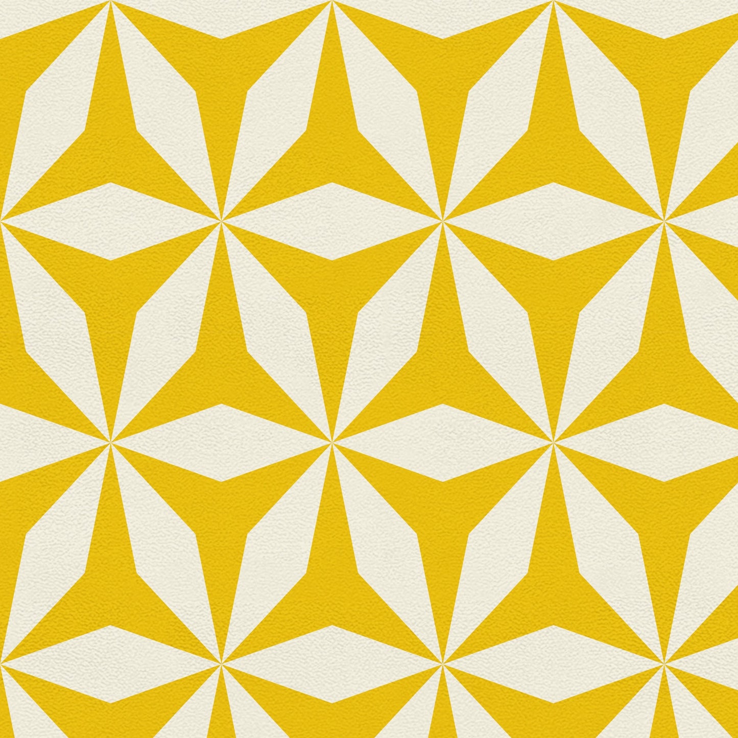 Origami in Yellow Indoor/Outdoor Floor Covering - Mid-Century Geometric - 2-Ply Vinyl with Non-Slip Latex Backing