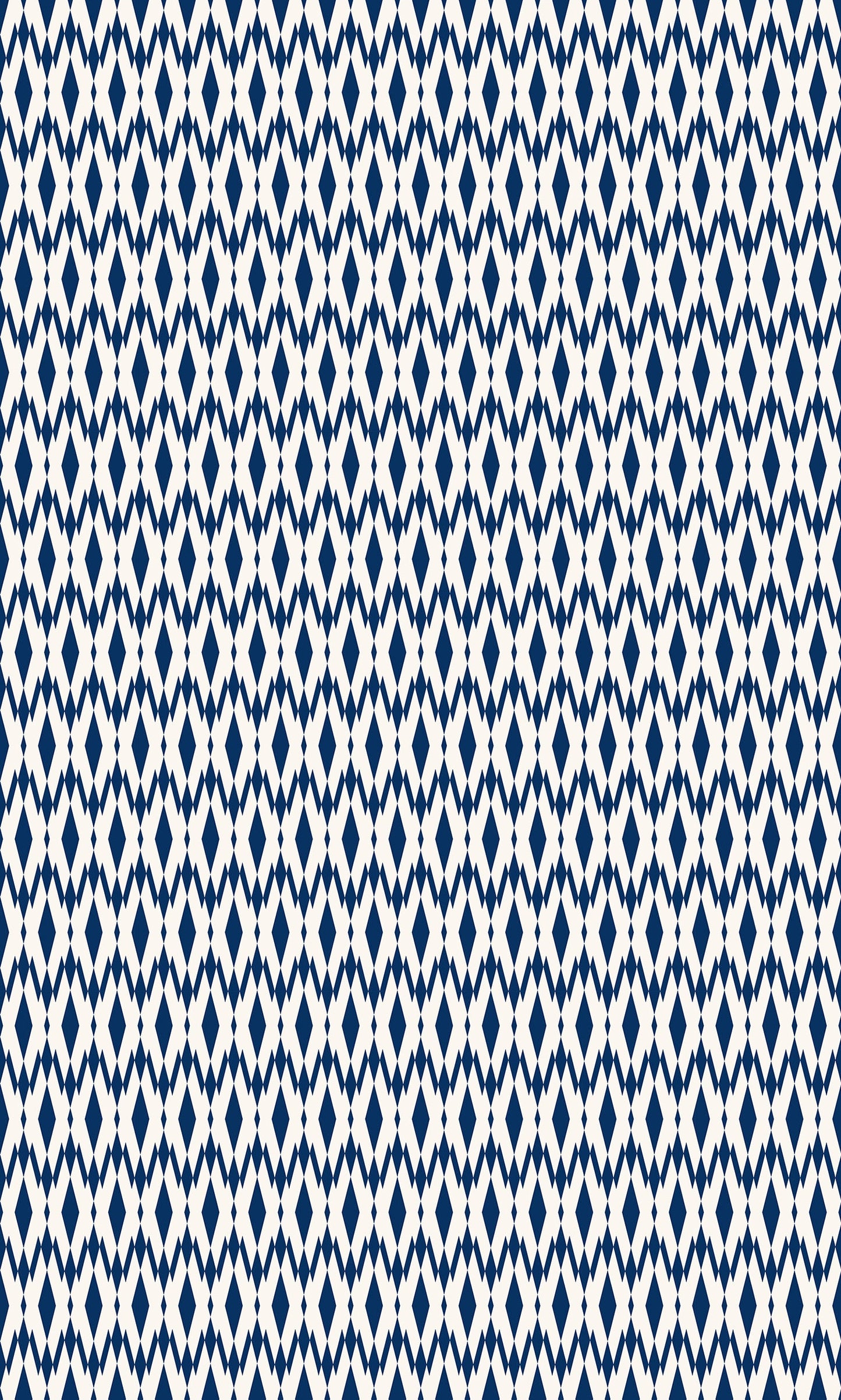 Malay in Navy Indoor/Outdoor Floor Covering - Mid-Century Modern Geometric- 2-Ply Vinyl with Non-Slip Latex Backing