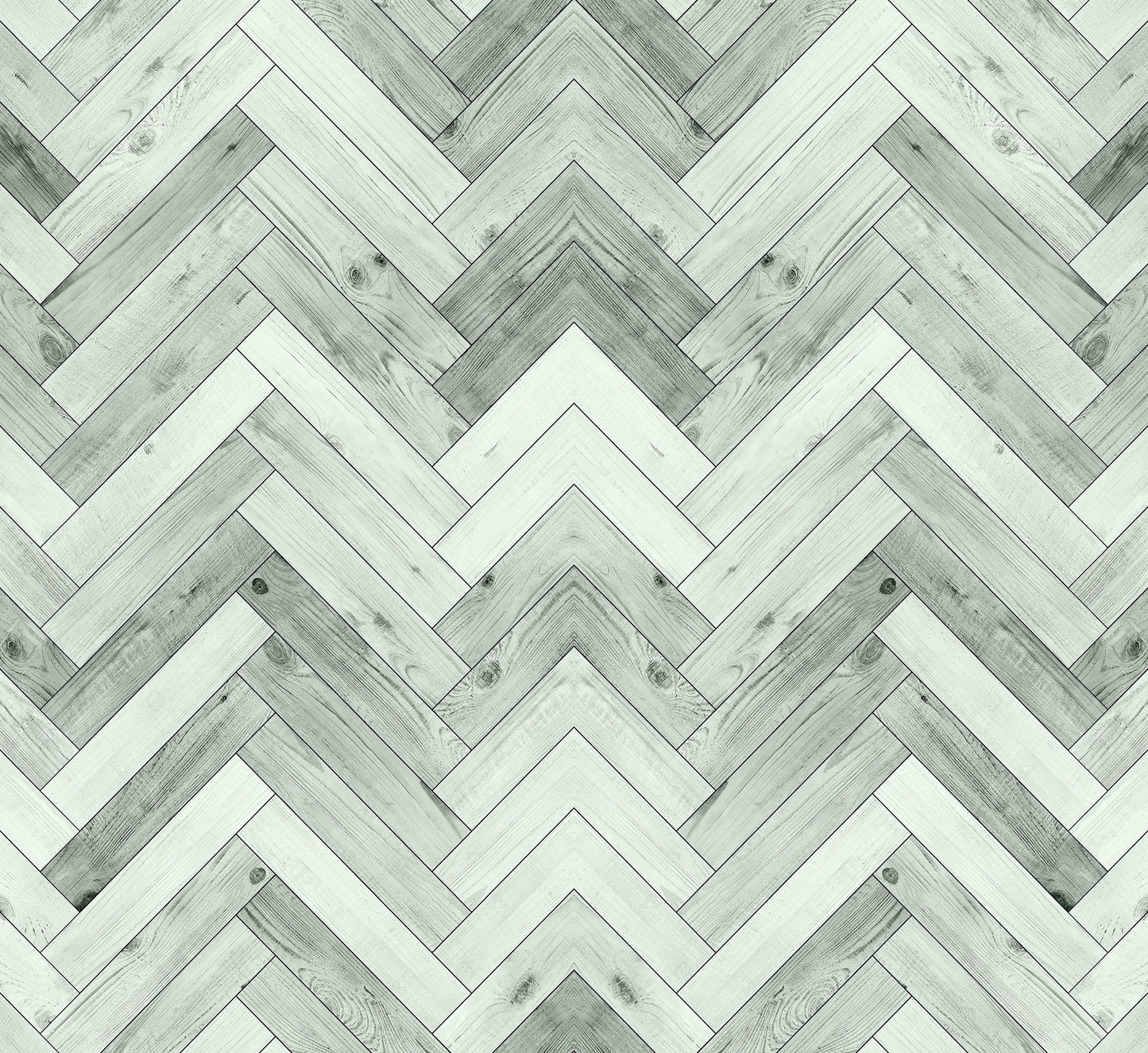 Woodland Sage Farmhouse Peel and Stick Wallpaper - Green Herringbone Faux Wood - Water-Resistant Embossed Vinyl Canvas