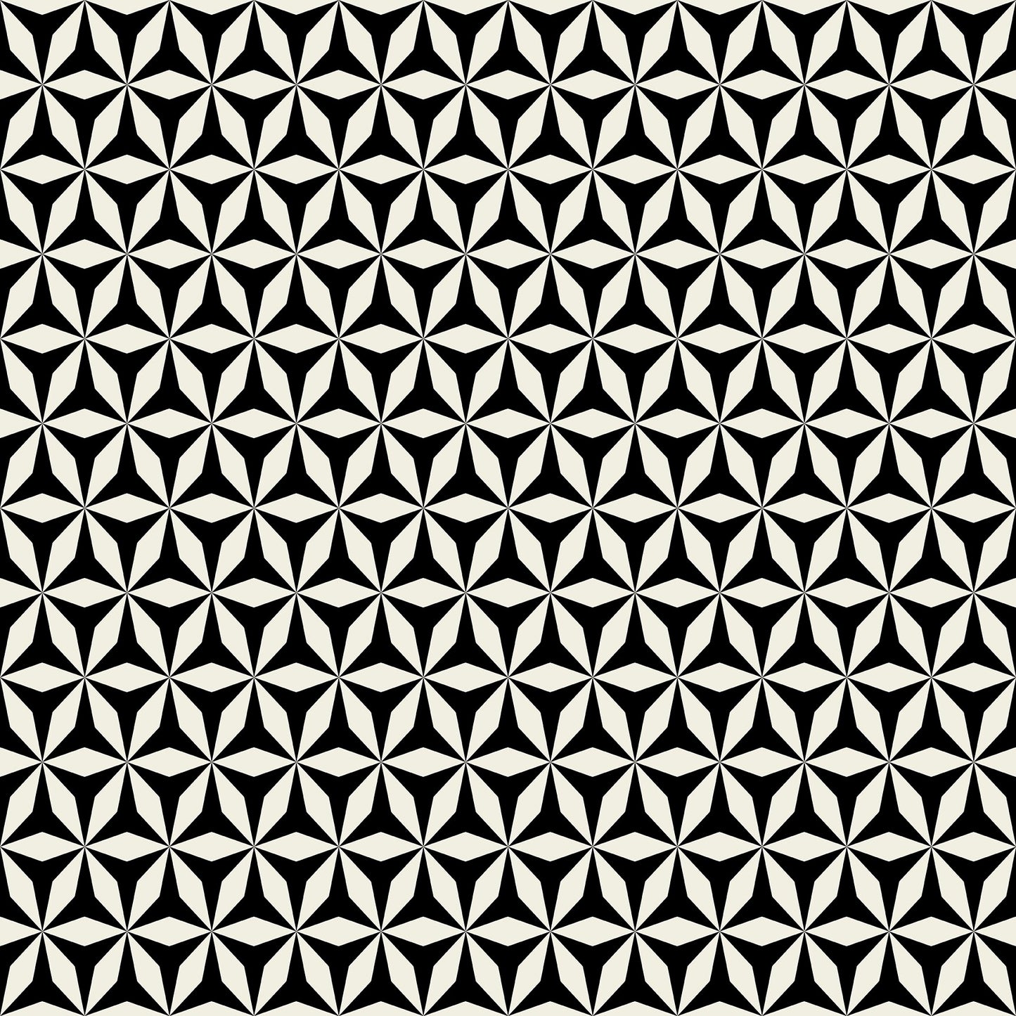 Origami 3D Mid-Century Peel and Stick Wallpaper - Black & White Geometric - Water-Resistant Embossed Vinyl Canvas