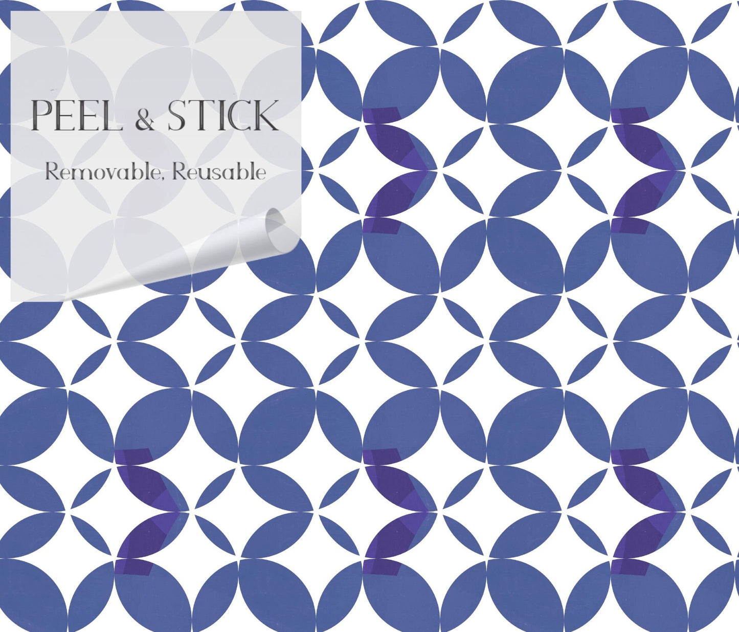 Nautical Dot Peel and Stick Wallpaper - Blue & White Geometric - Water-Resistant Embossed Vinyl Canvas